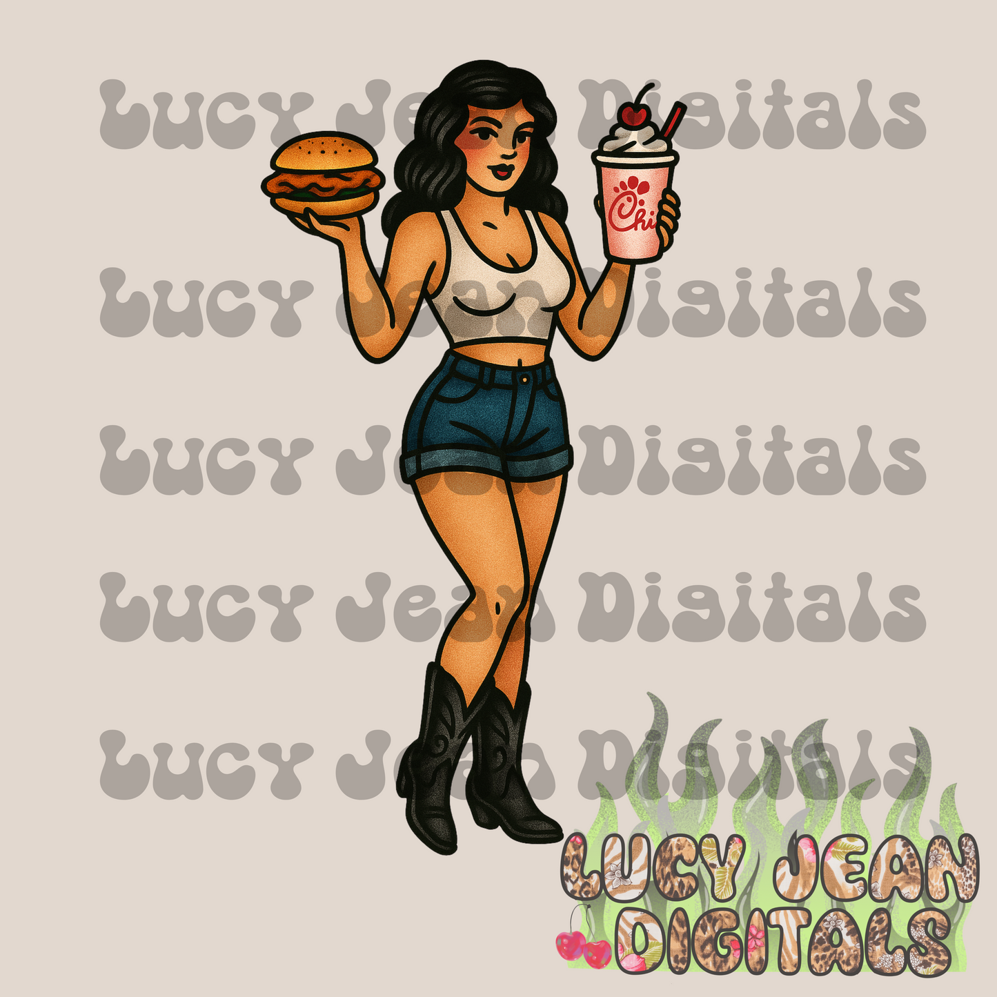 Chicken Pinup PNG