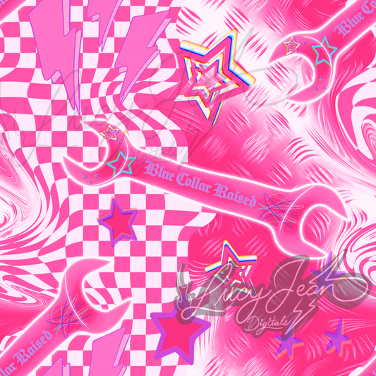 Pink Blue Collar Raised Wrenches Seamless File- 2026