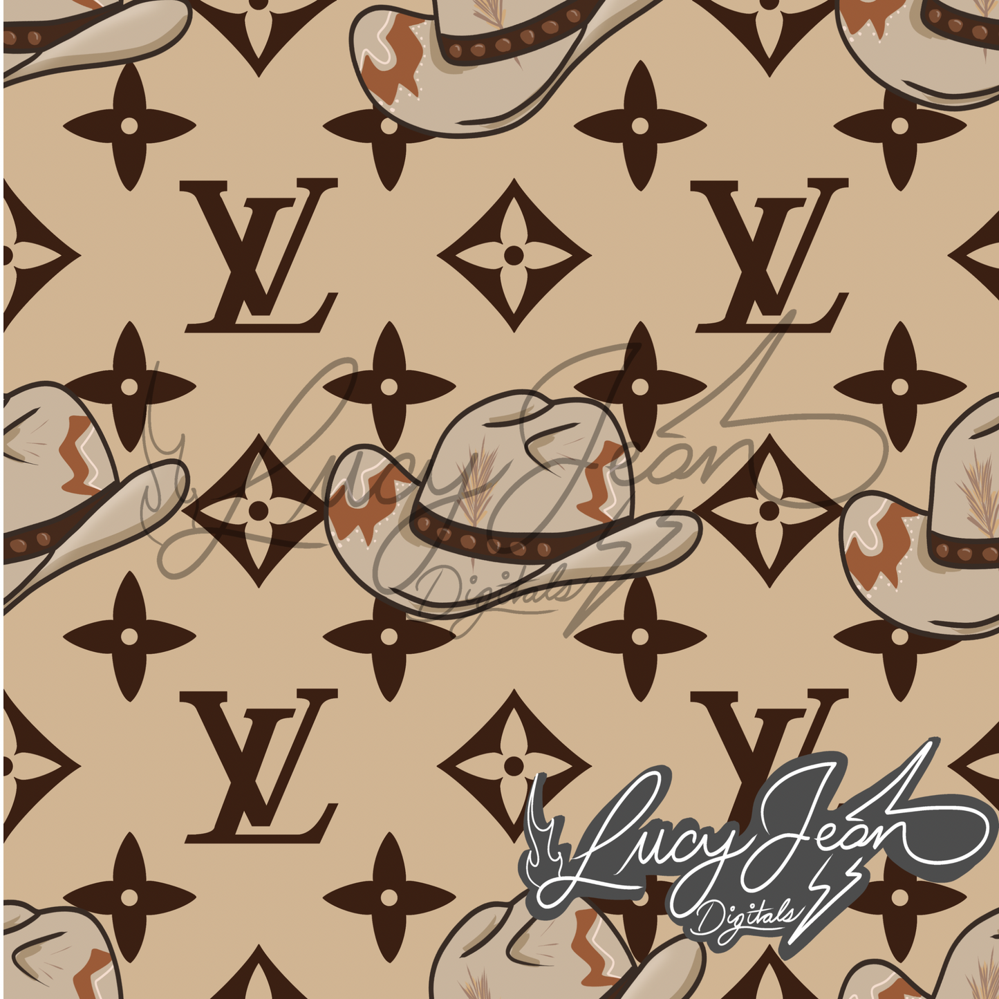 Boujee Cowboy Hats seamless file- 2026