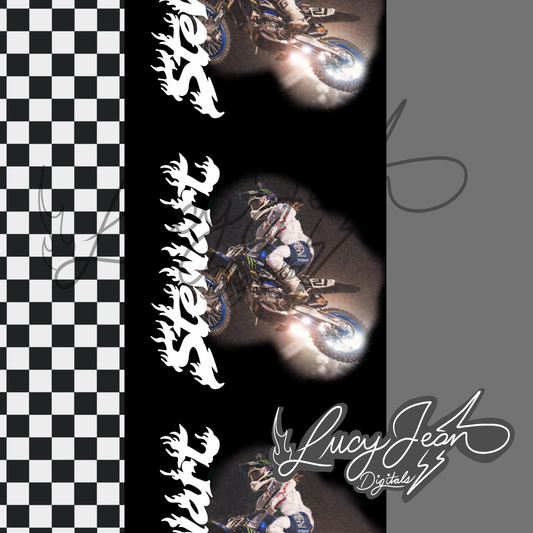 #27 dirt bike rider Seamless file- 2026