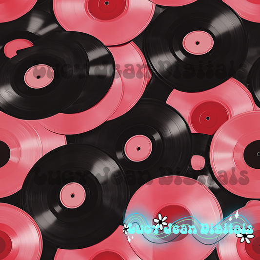 Pink and black records seamless file