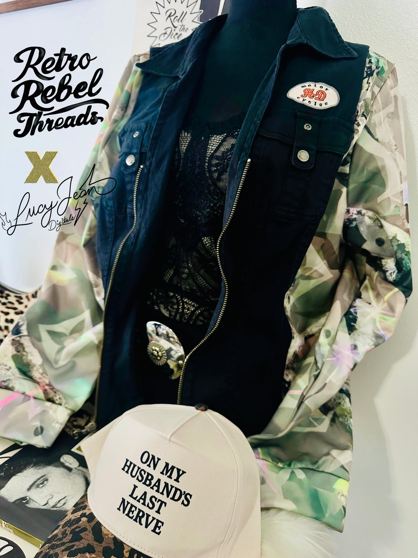 Women’s XL Boujee Camo/ HD mashup jacket