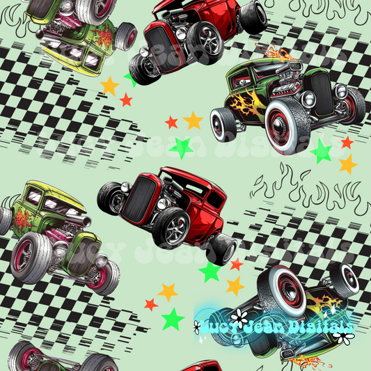 Green Hot Rod Seamless File