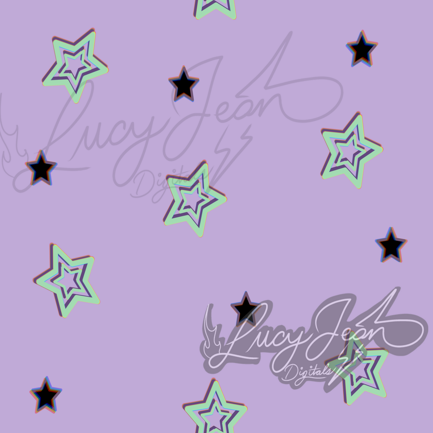 Simple y2k stars purple Seamless File- 2026