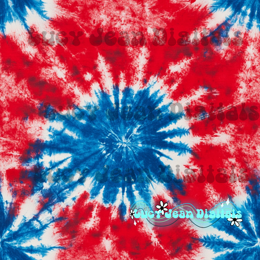 Red/White/Blue Tie Dye Seamless File