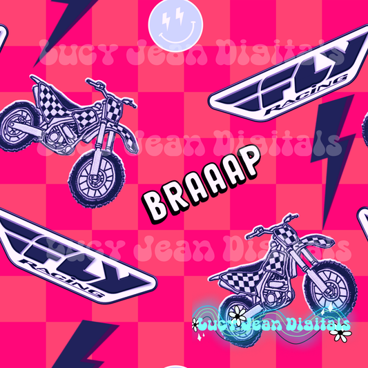 Pink Fly Moto Seamless File