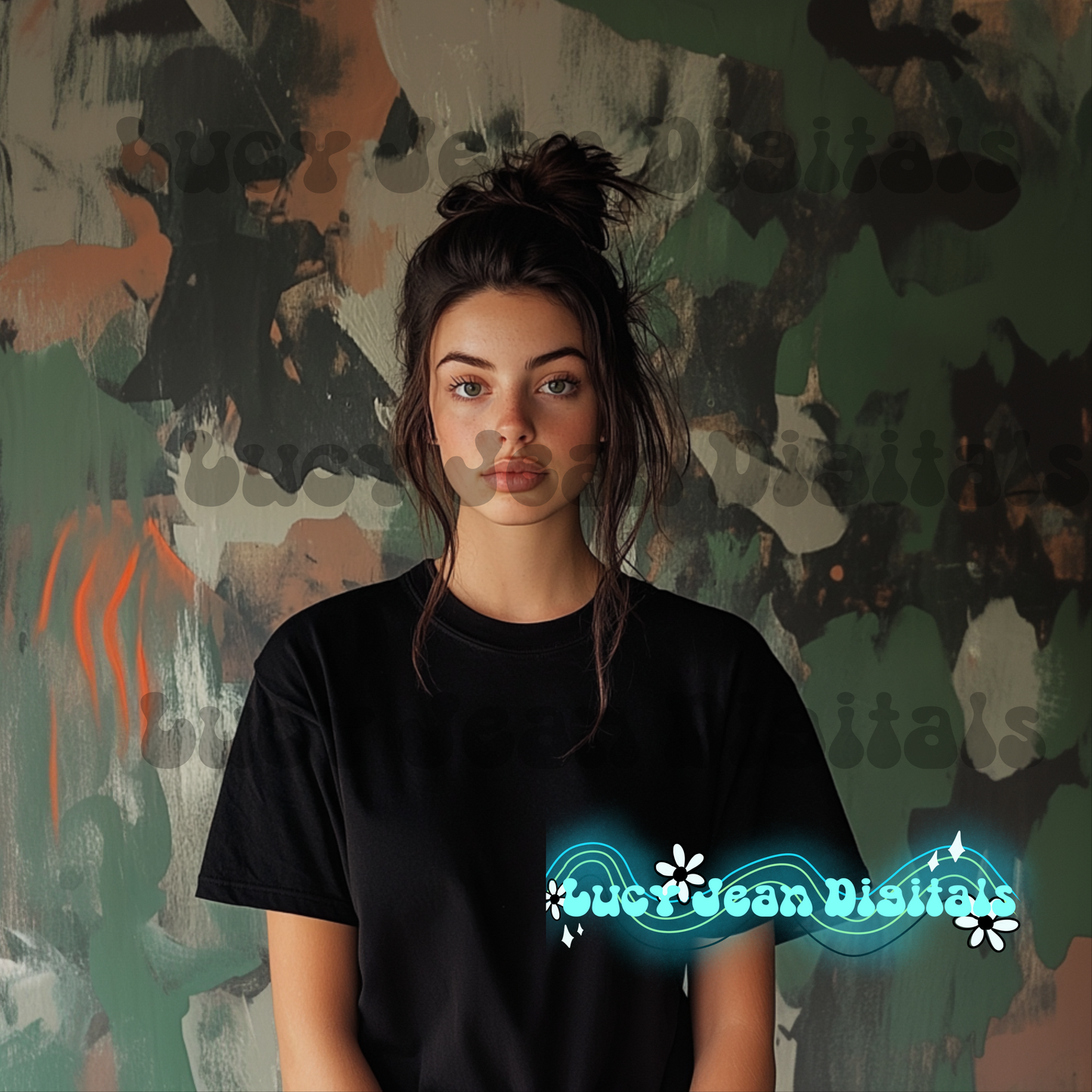Camo edgy  modeled Mock up