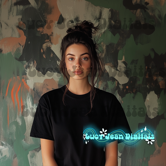 Camo edgy  modeled Mock up