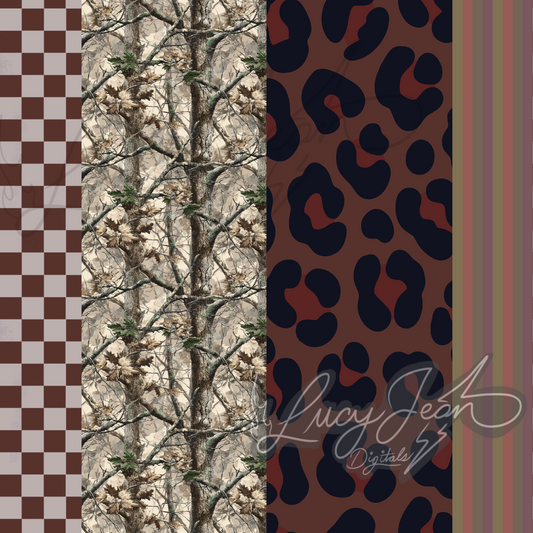 Cheetah, Camo, checkered stripe Seamless File- 2026