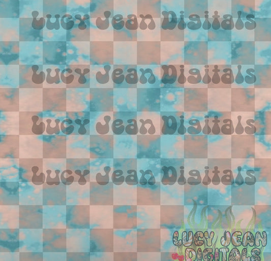 Blue acid washed checkered Seamless File