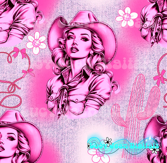 Western pink Denim Seamless File