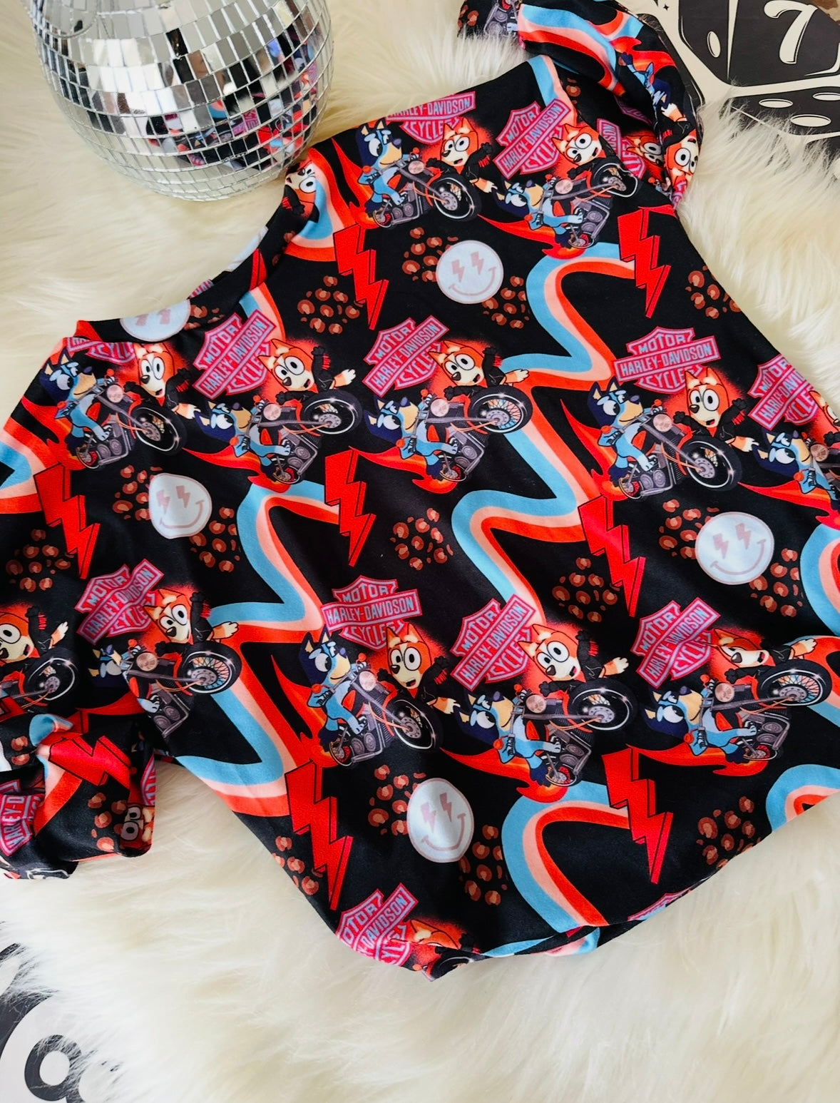 Blue Dog HD sweater romper 2T