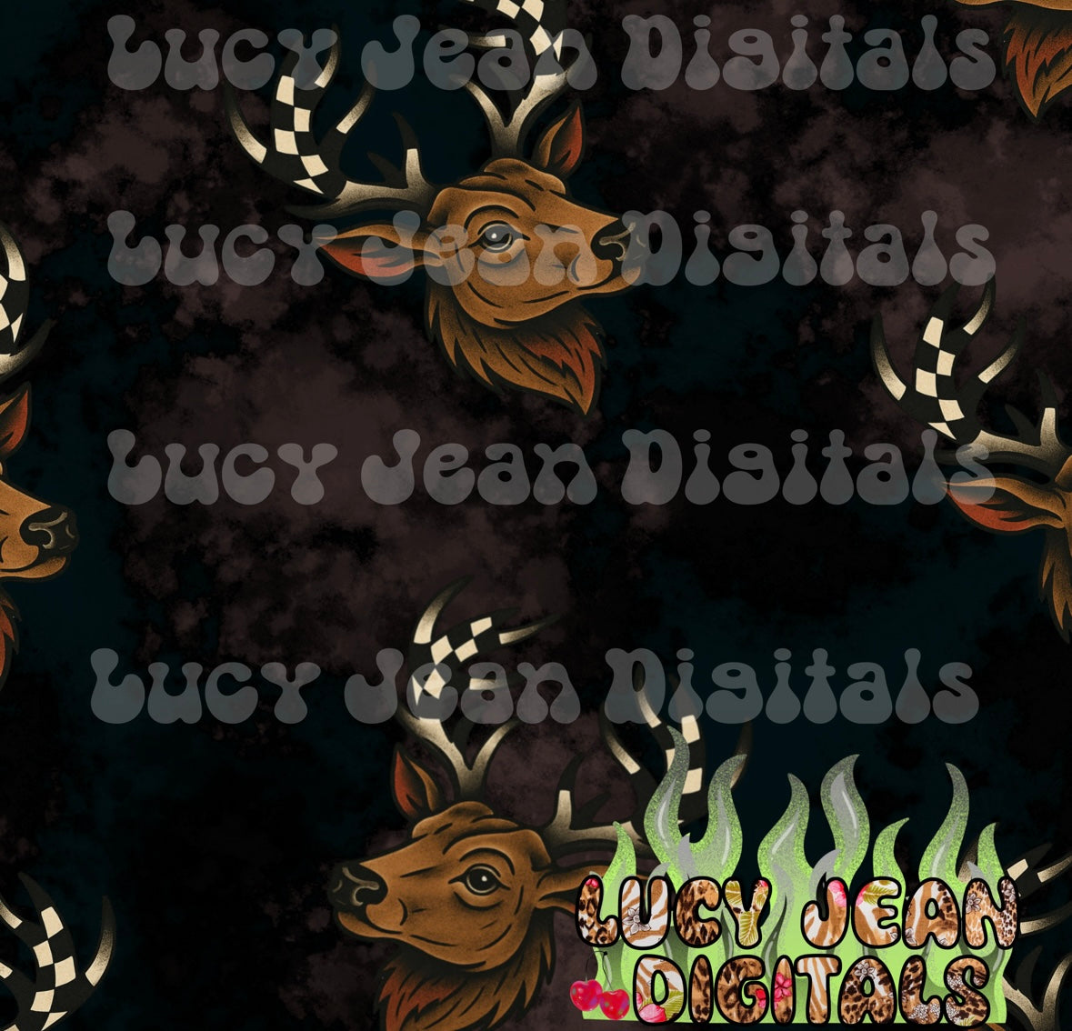 Acid washed checkered deer Seamless File