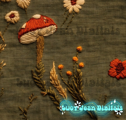 Sage mushroom Seamless File