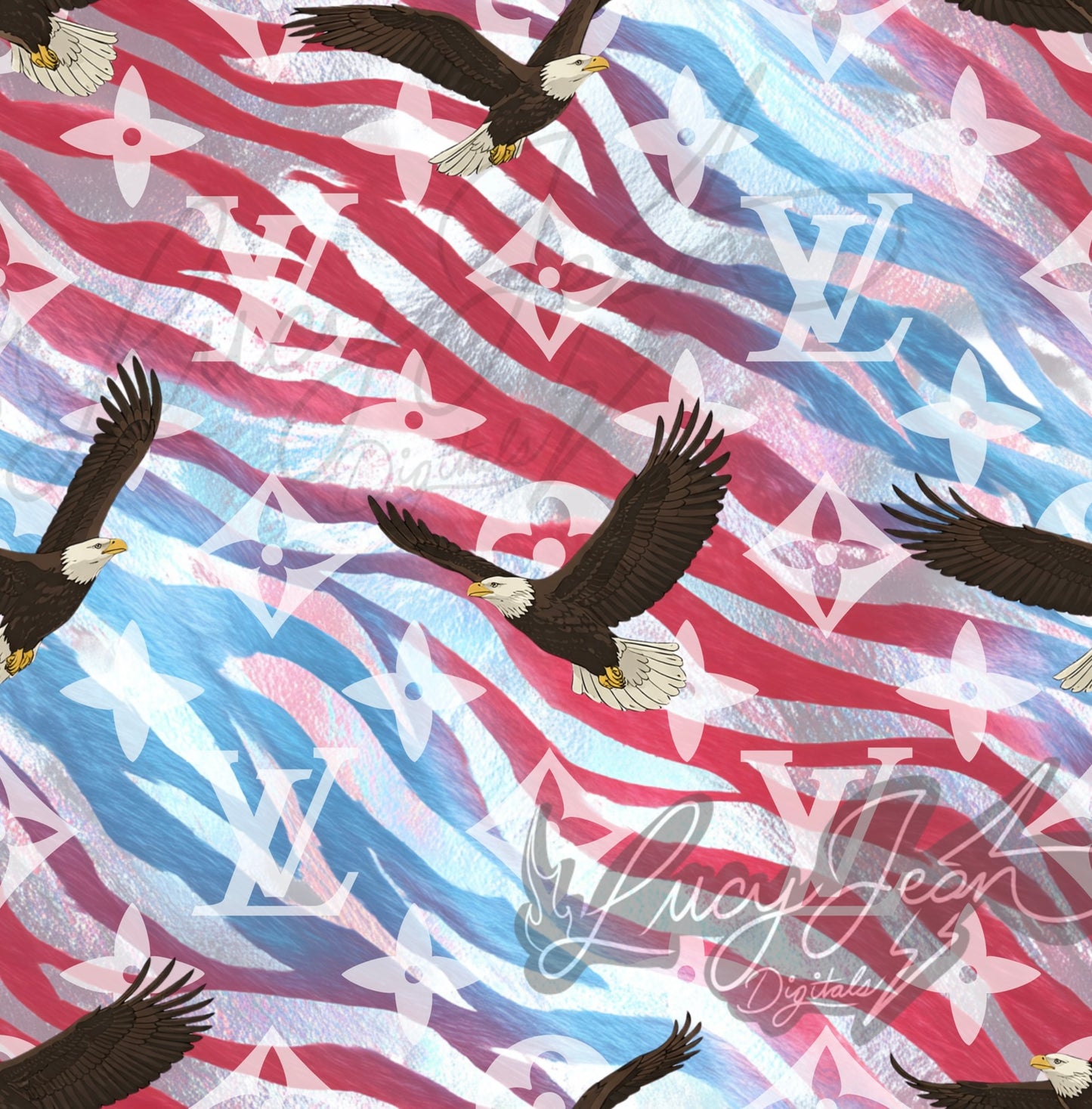 Boujee Eagle zebra Seamless File- 2026
