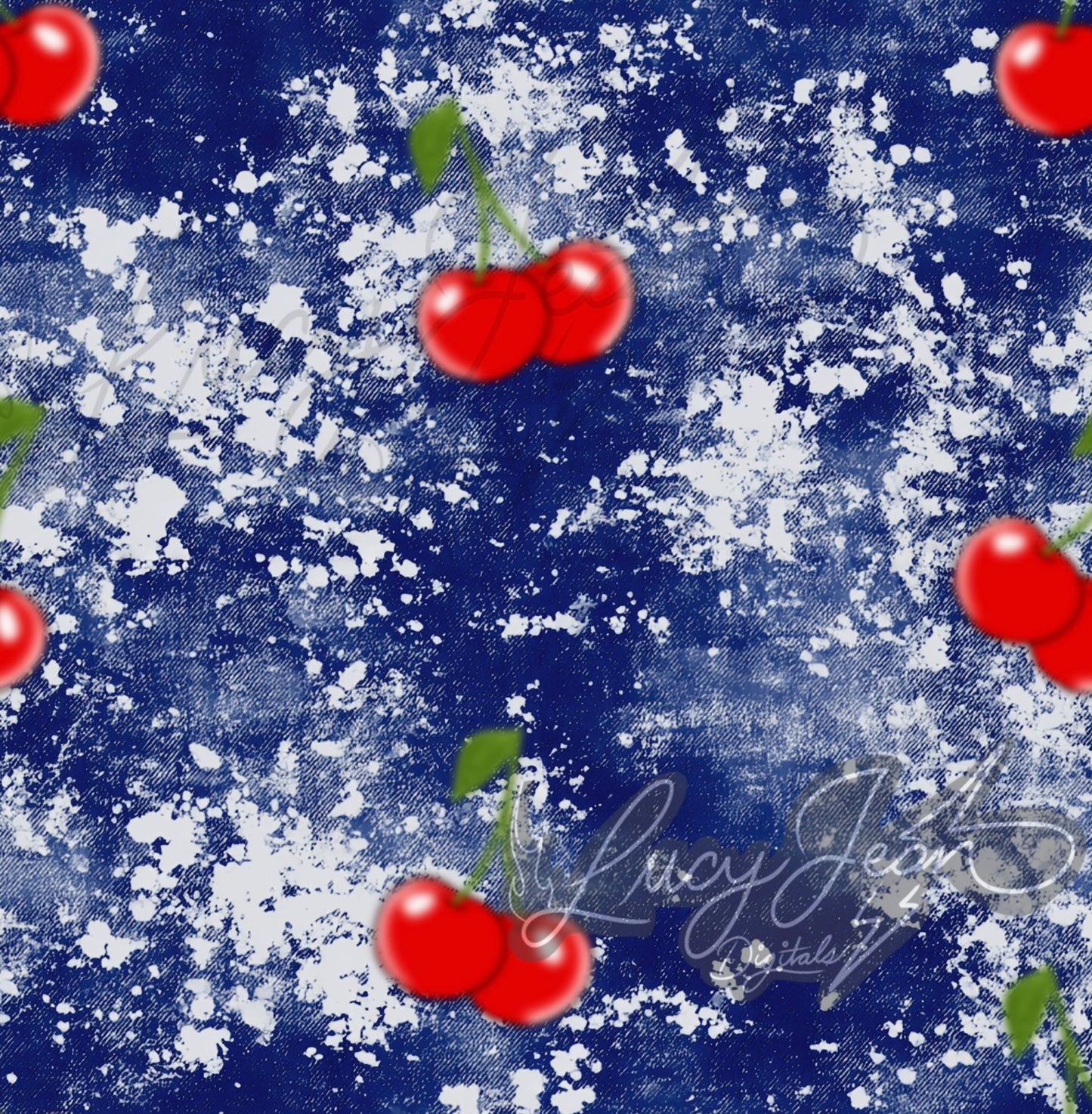 LJD x RMCC x RDD COLLAB Cherry DENIM seamless file ~ LIMITED