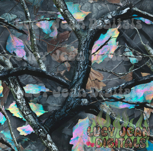 Silver Camo Holographic Seamless File
