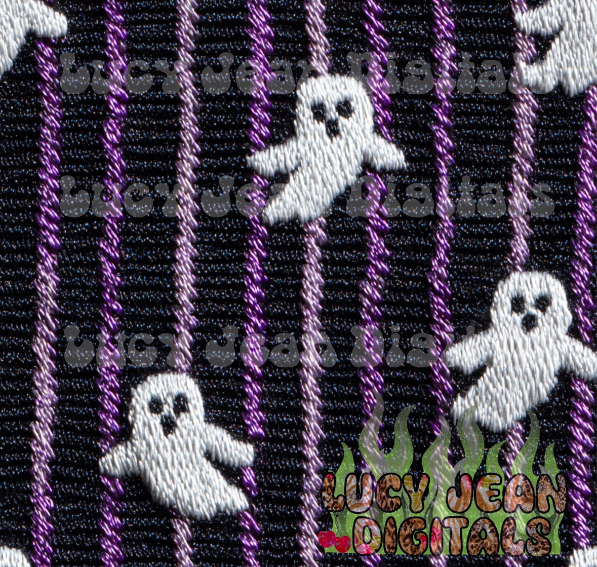 Ghost stripe embroidery sweater Seamless File