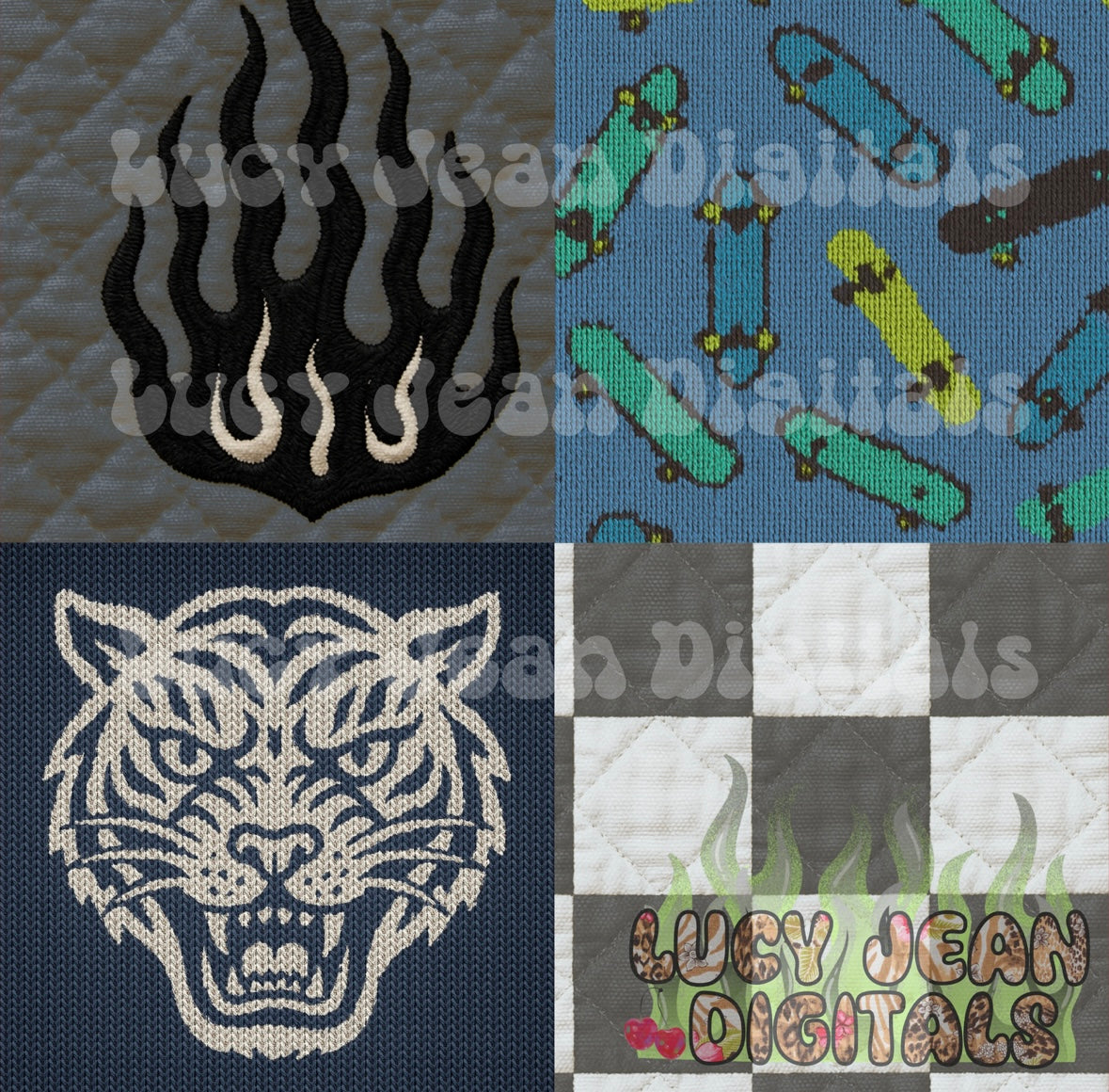 Skater Quilted Seamless File