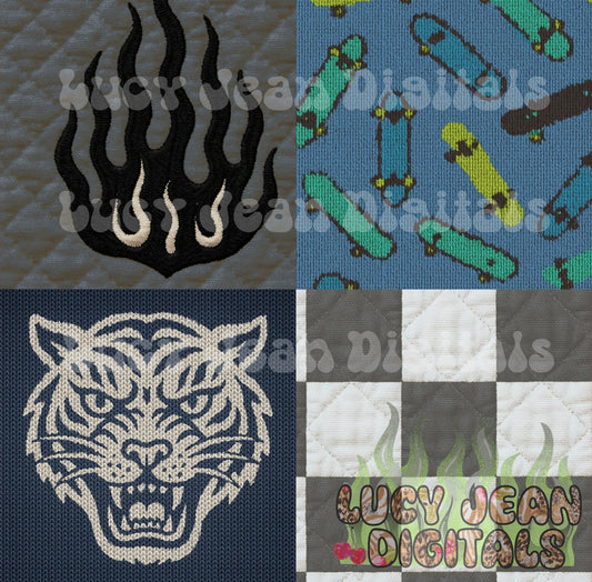 Skater Quilted Seamless File