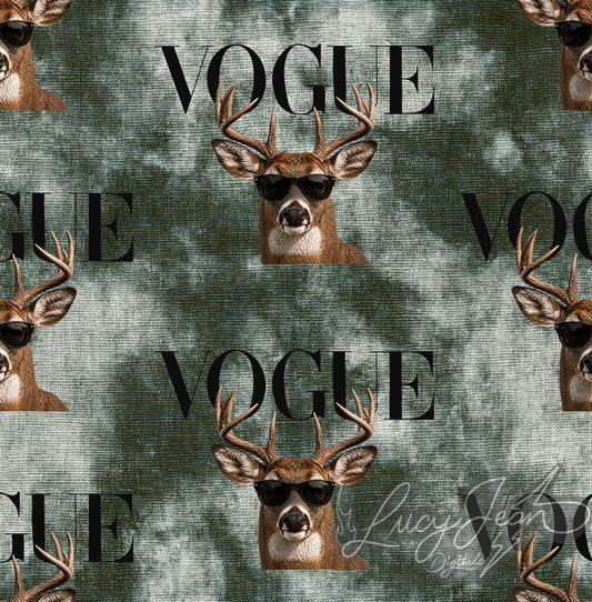 Green denim deer magazine seamless file-2026