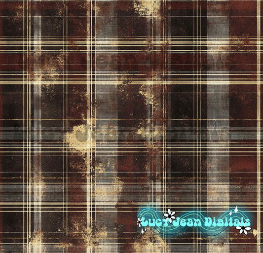 Brown Distressed Plaid Seamless File