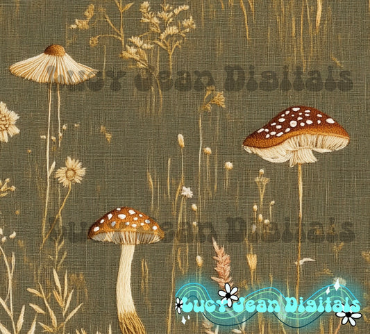 Boho mushroom Seamless File