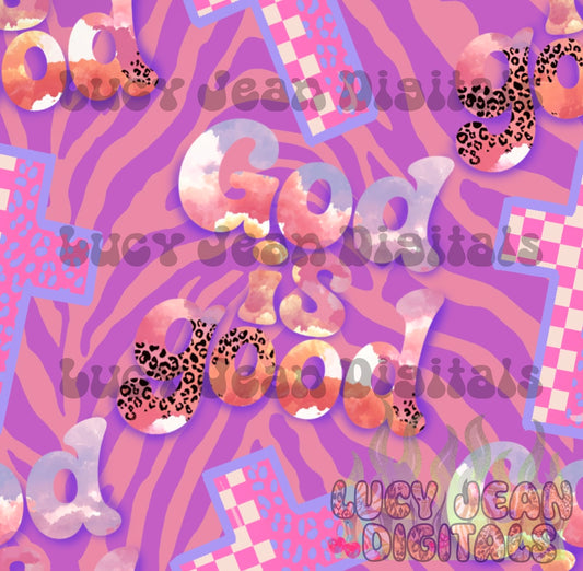 God is Good Zebra Seamless File