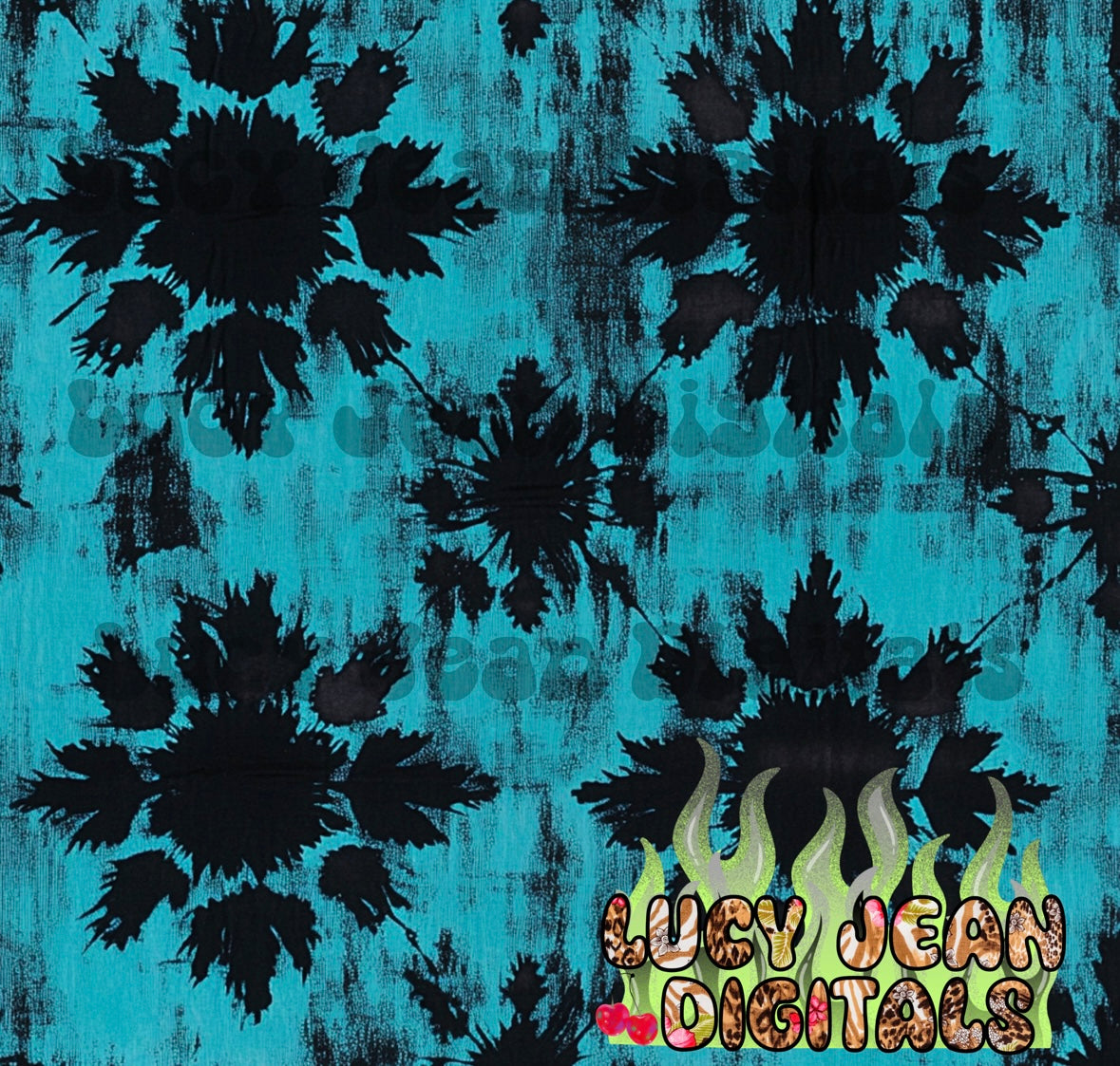 Turquoise/black tie dye Seamless File