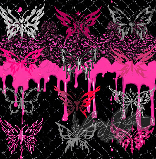 LIMITED COLLAB LJD X SLS X JCD GRUNGE BUTTERFLIES SEAMLESS FILE