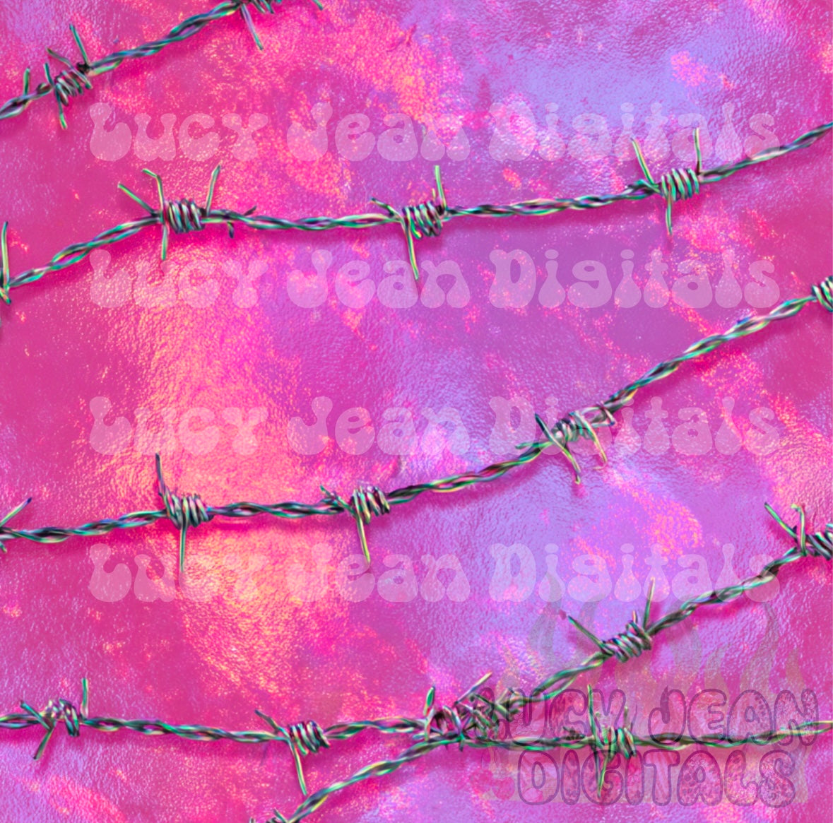Holographic Purple/Pink Barbed Seamless File