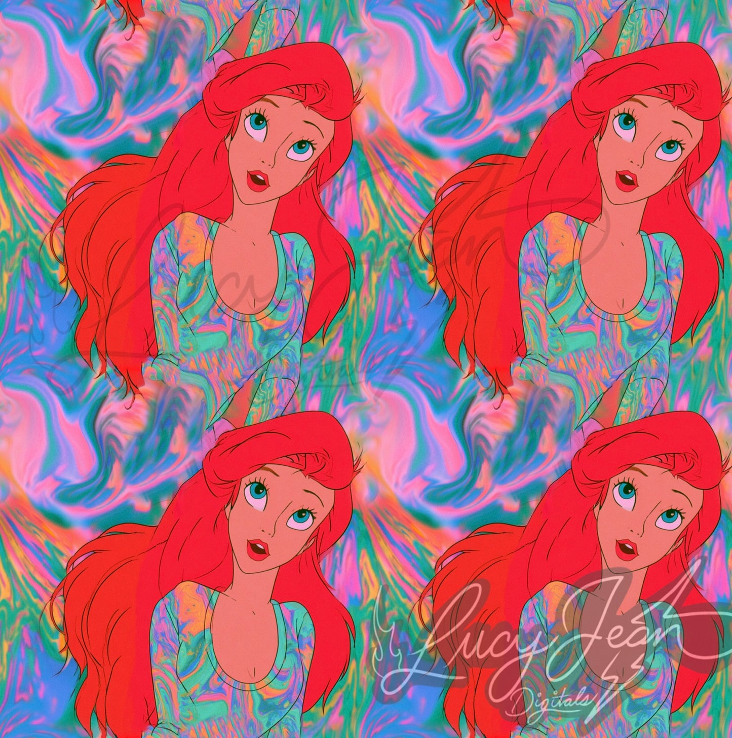 Mermaid princess seamless file-2026
