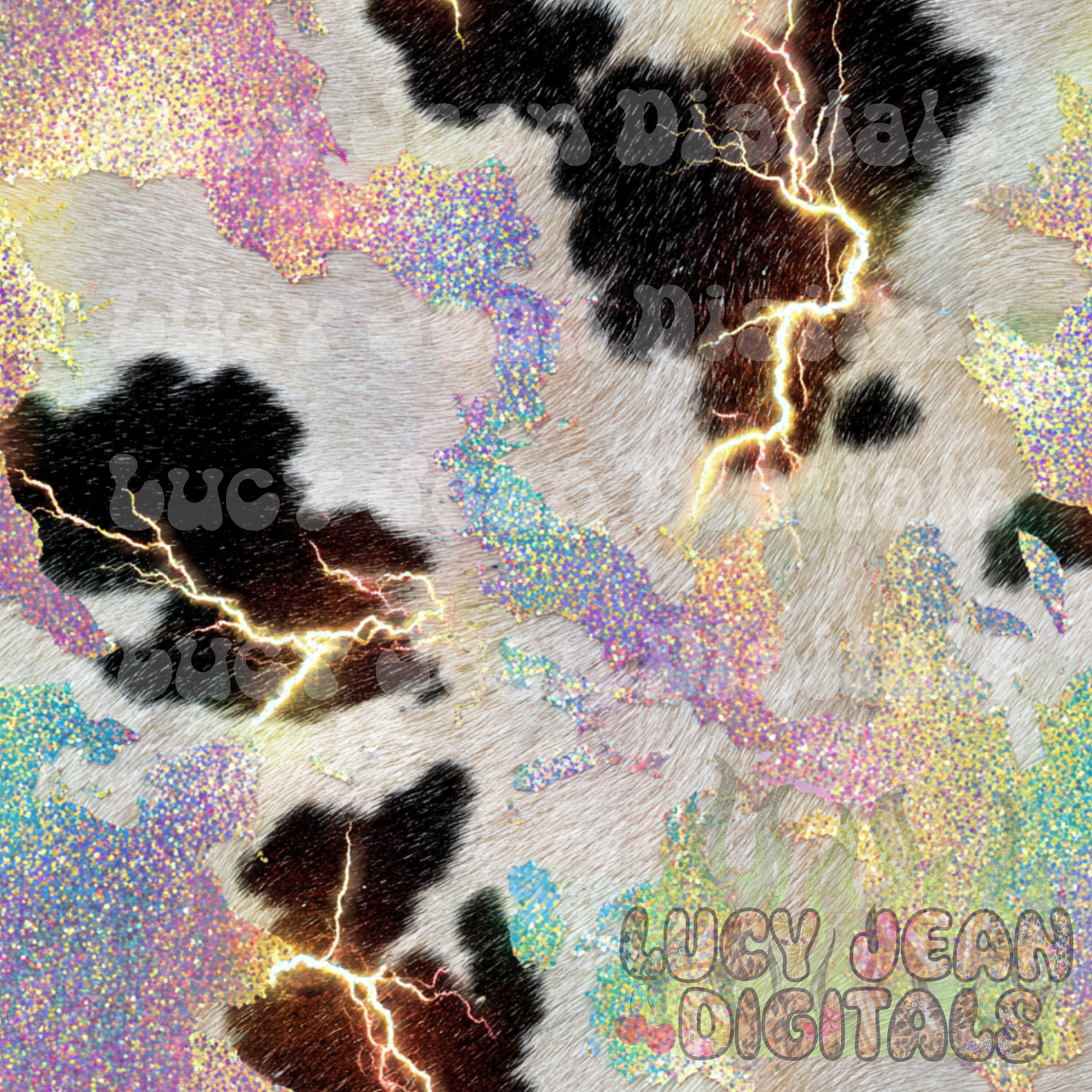 Cowhide lightening Bolt Seamless File