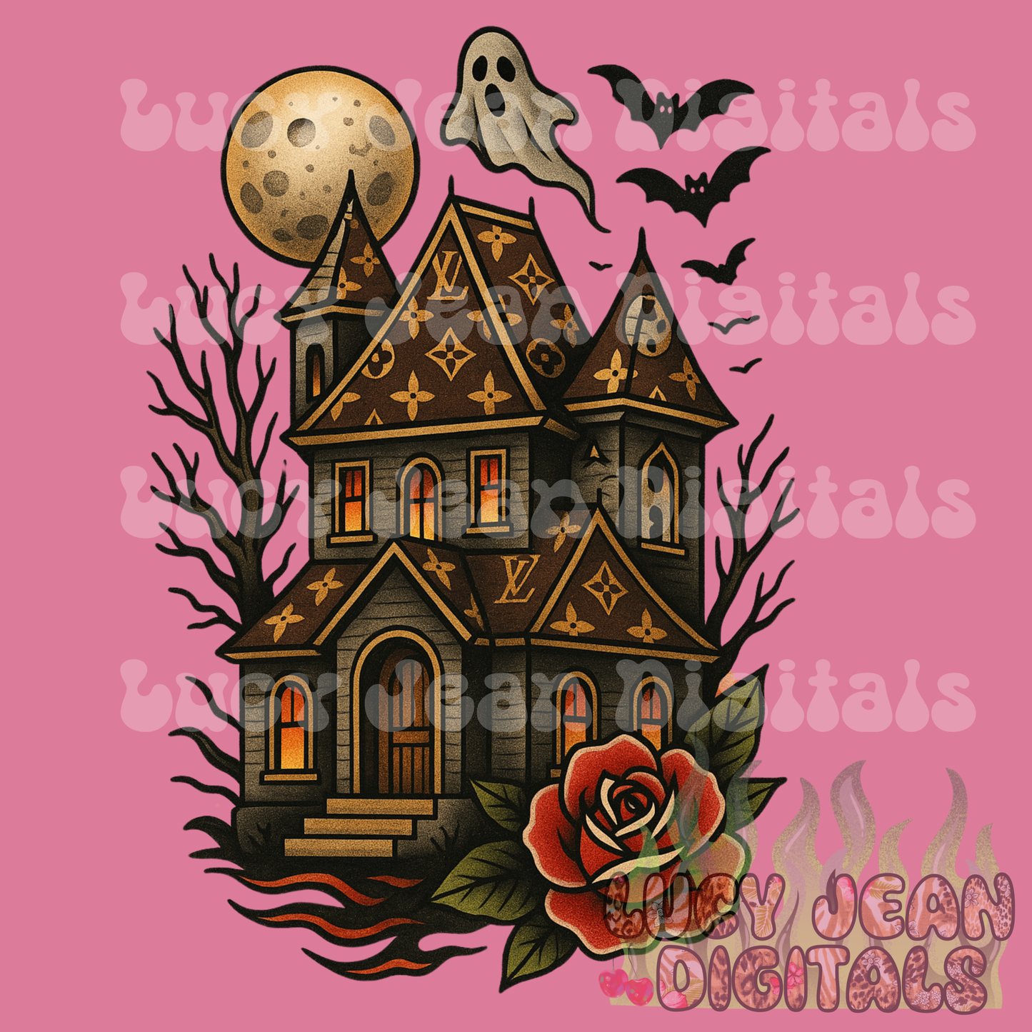 Boujee Haunted House PNG