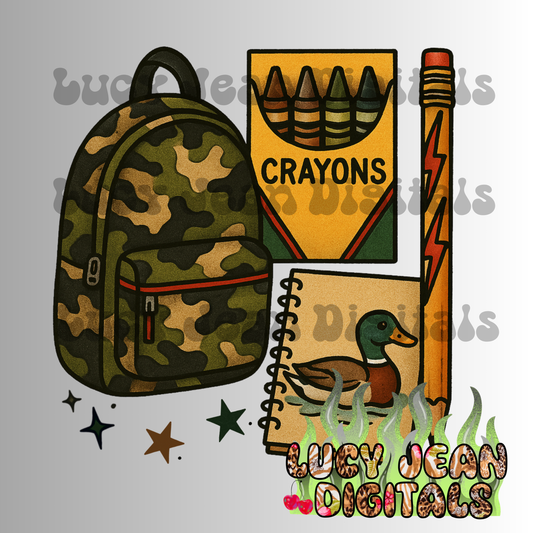 Green Camo School PNG
