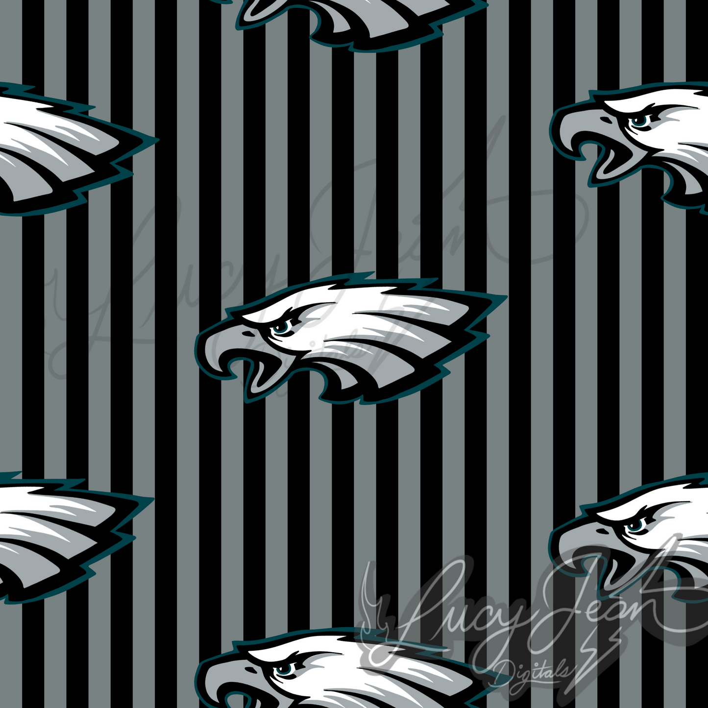 Eagles grey black football seamless file-2026