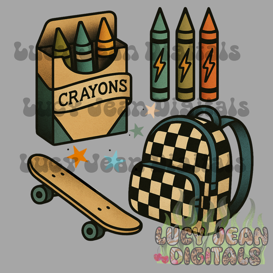 Skater Back to school PNG