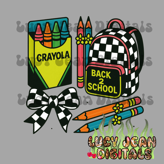 Retro Back to School PNG