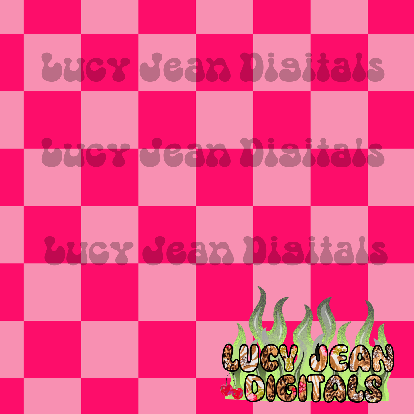 Neon pink / baby pink checkered Seamless File