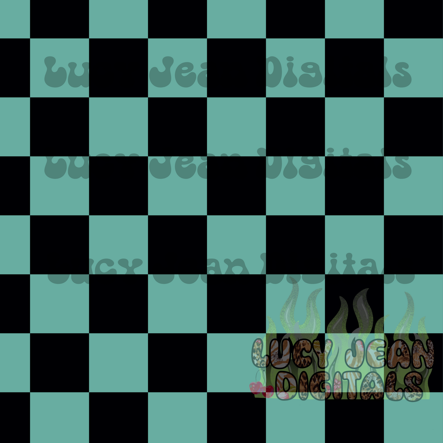 Seafoam/Black checkered Seamless File