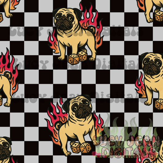 Pug Dog Seamless File