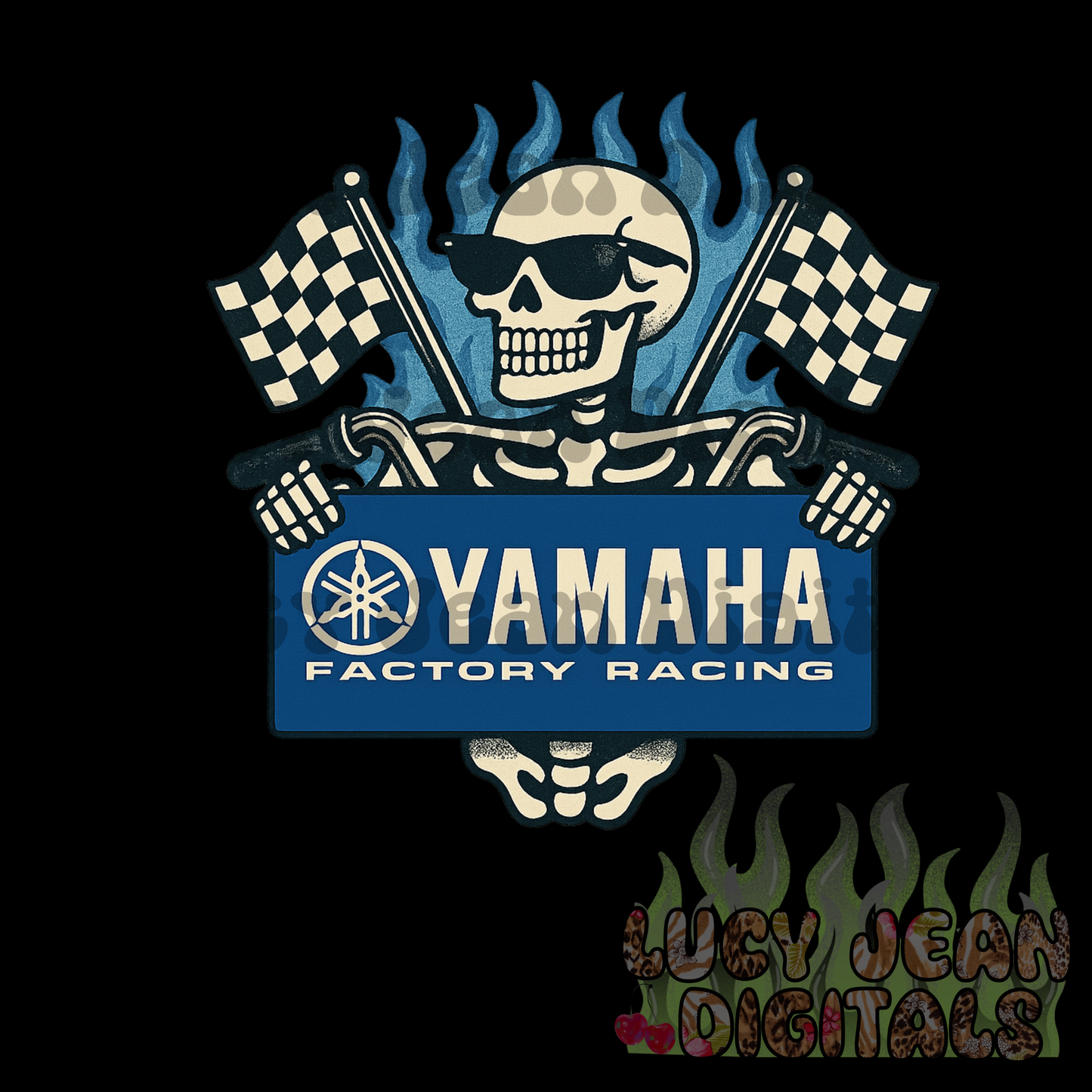 Blue team Moto Skeleton PNG