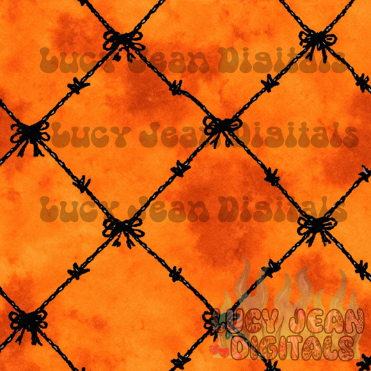 Orange/black bows Seamless File