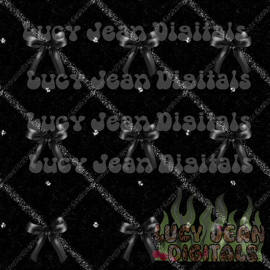 Black glitter bows Seamless File
