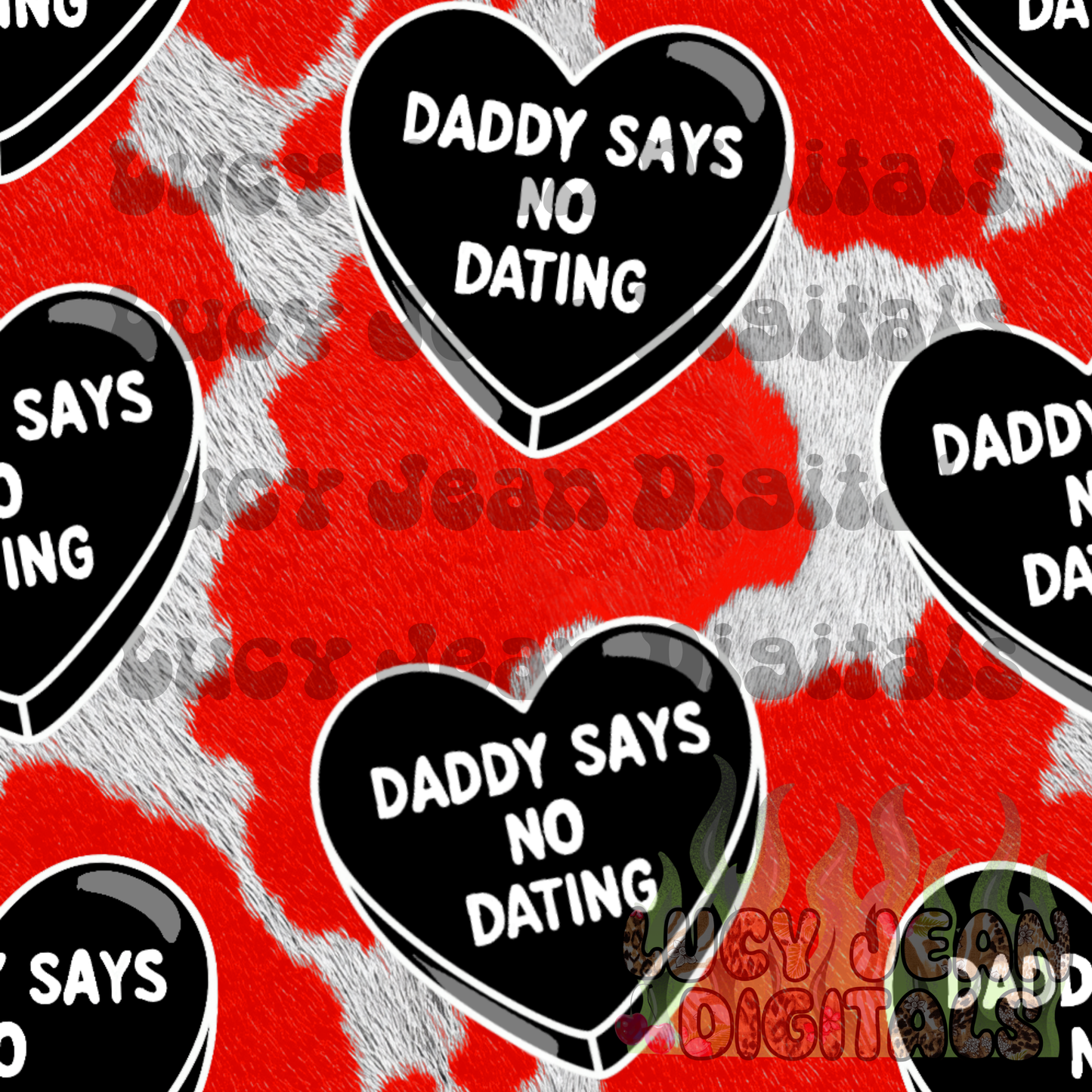 Daddy says no dating red cowhide Seamless File