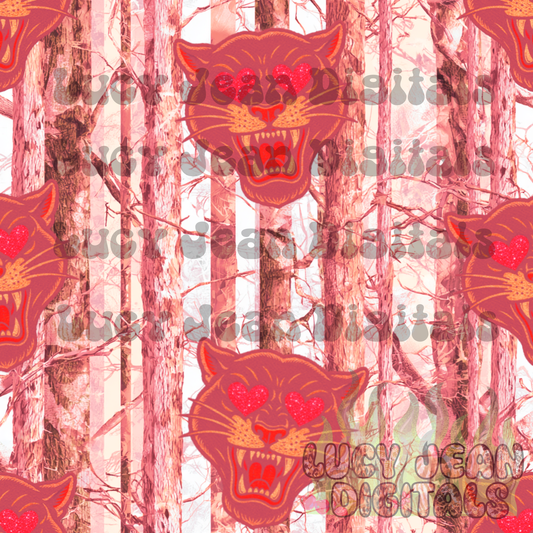 Pink Camo panther patch Seamless File