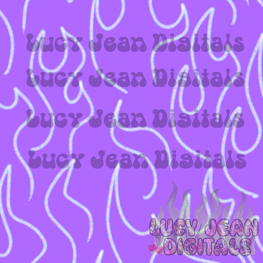 Purple simple flames Seamless File