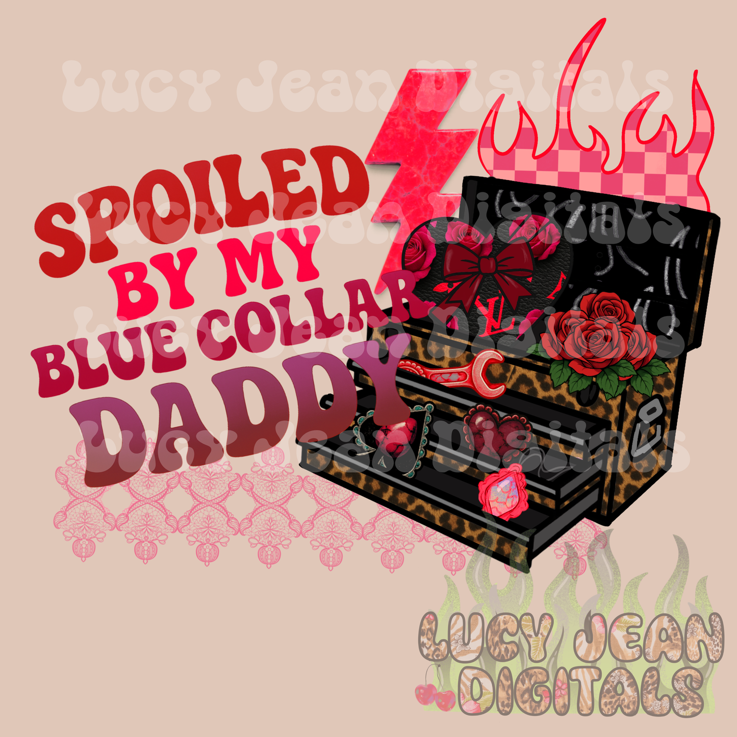 LIMITED Spoiled Blue Collar PNG