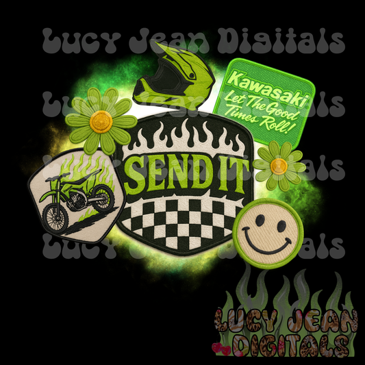 green patches dirtbike PNG