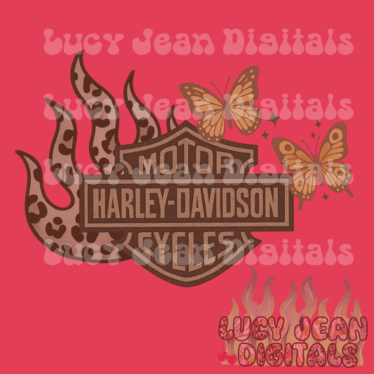 HD motorcycle Leopard butterfly PNG